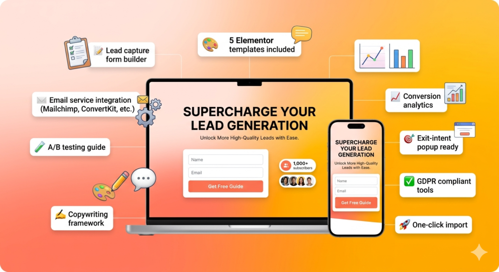 Lead Generation Landing Page Kit – Turn Visitors Into Subscribers & Customers