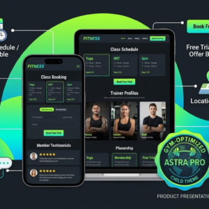 Fitness & Gym Website Kit – Complete WordPress Solution for Gyms & Studios